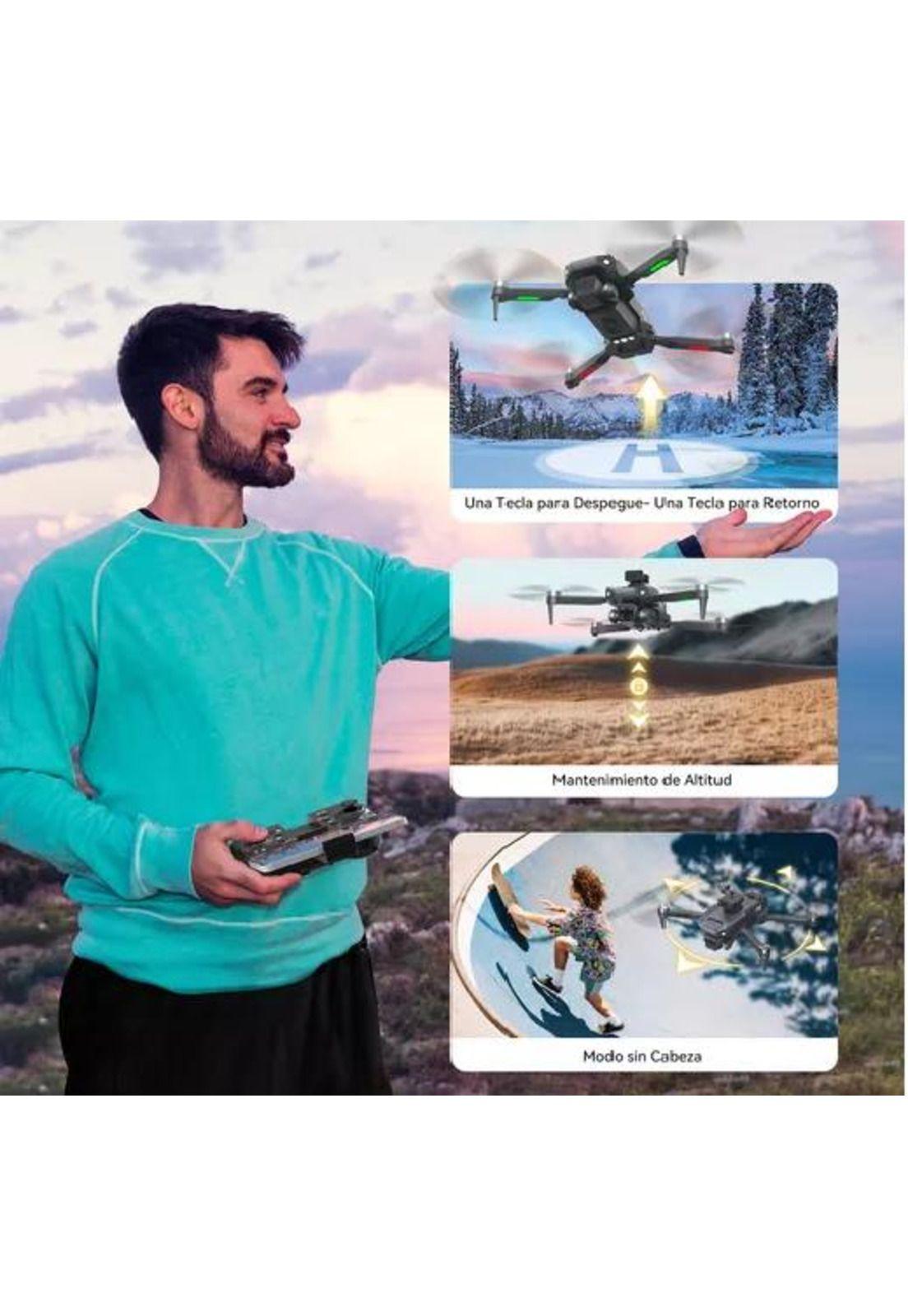 Drone Cámara Dual 3 Baterias 6k Anti-obstáculos Efectos Luz-6
