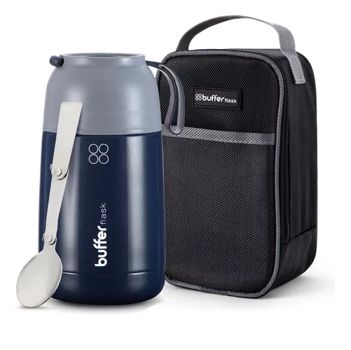 Termo de comida y líquido Buffer, multipropósito, 630 ml + cuchara-0