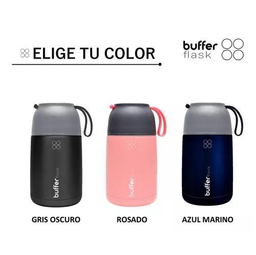 Termo de comida y líquido Buffer, multipropósito, 630 ml + cuchara-5