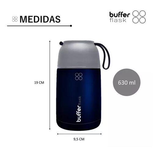 Termo de comida y líquido Buffer, multipropósito, 630 ml + cuchara-6