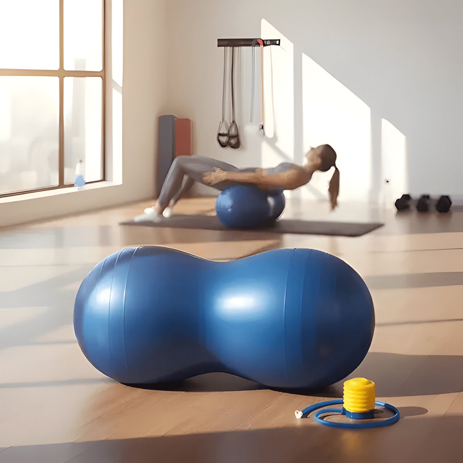 Balón ovalado pilates yoga tipo maní 90x45cm -rehabilitación-1