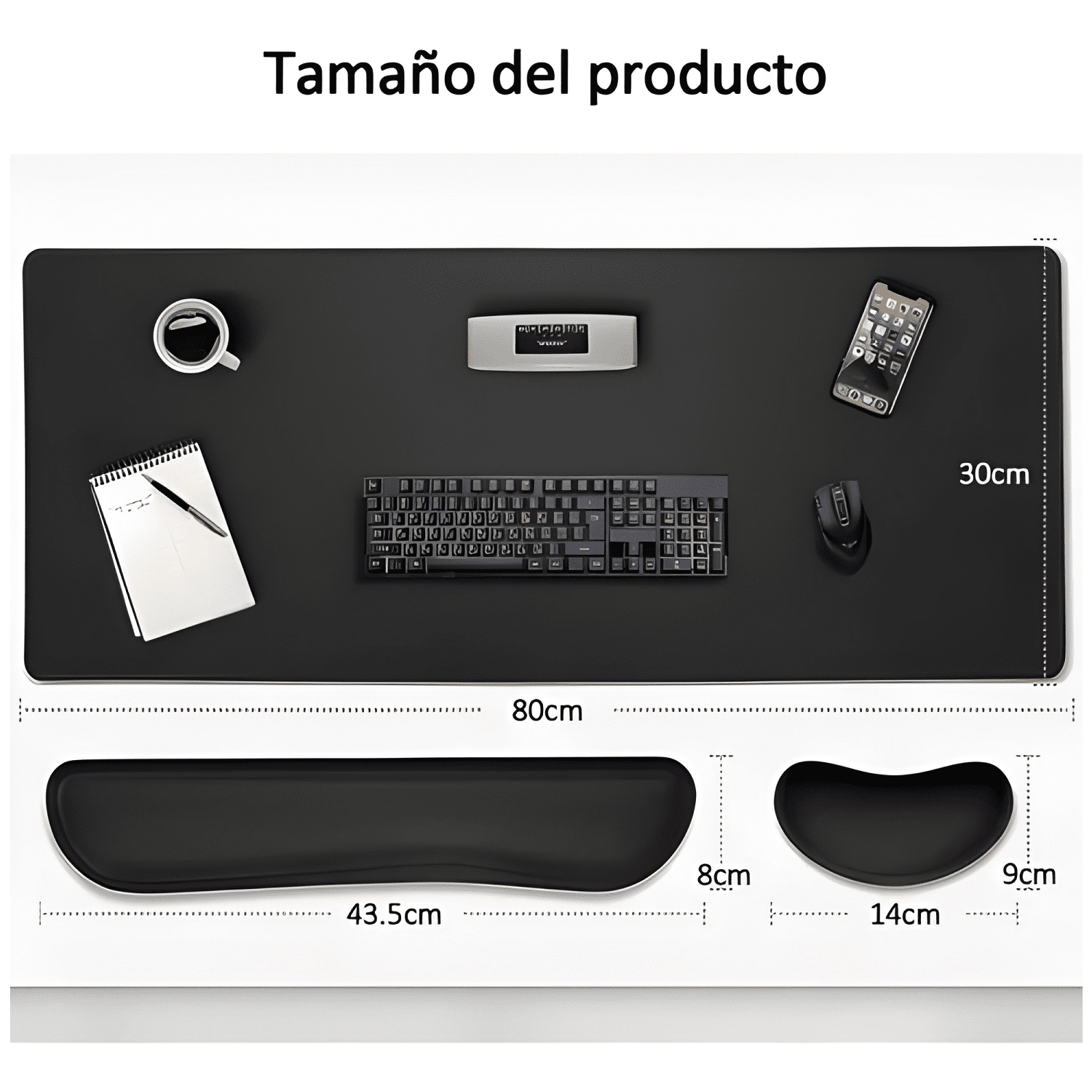 Kit 3 Mouse Pad Cubierta Tapete Escritorio Extra Grande Plus-1