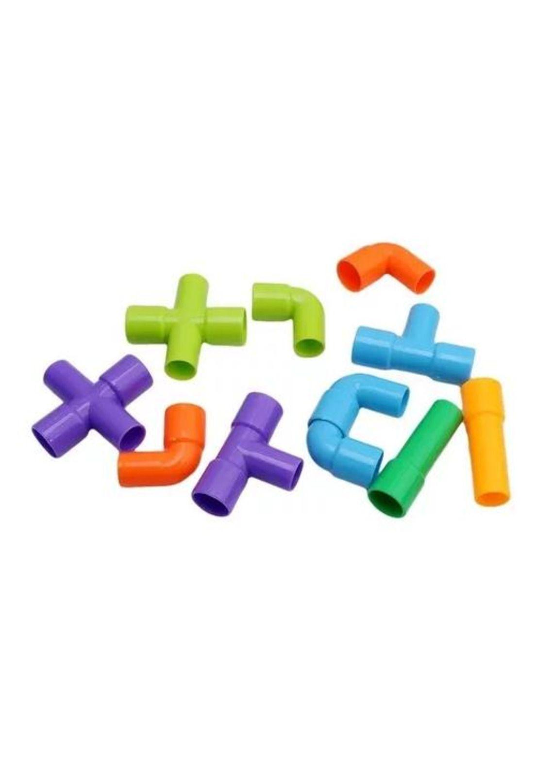 Bloques de construcción tubos conectables, agua 72 pcs multicolor-3