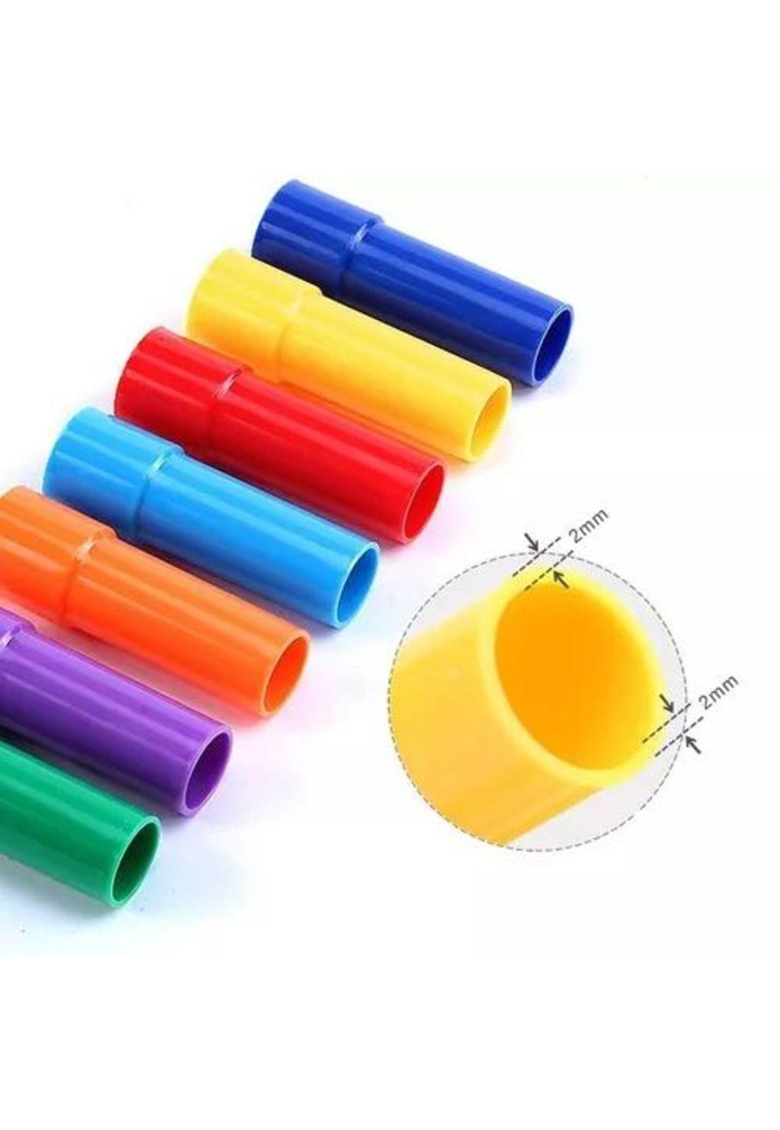 Bloques de construcción tubos conectables, agua 72 pcs multicolor-7