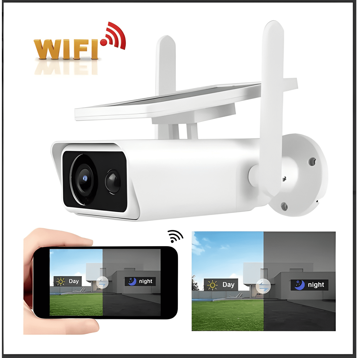 Camara Ip Solar Ip Seguridad Wifi Exterior Hd 1080p Blanco-2