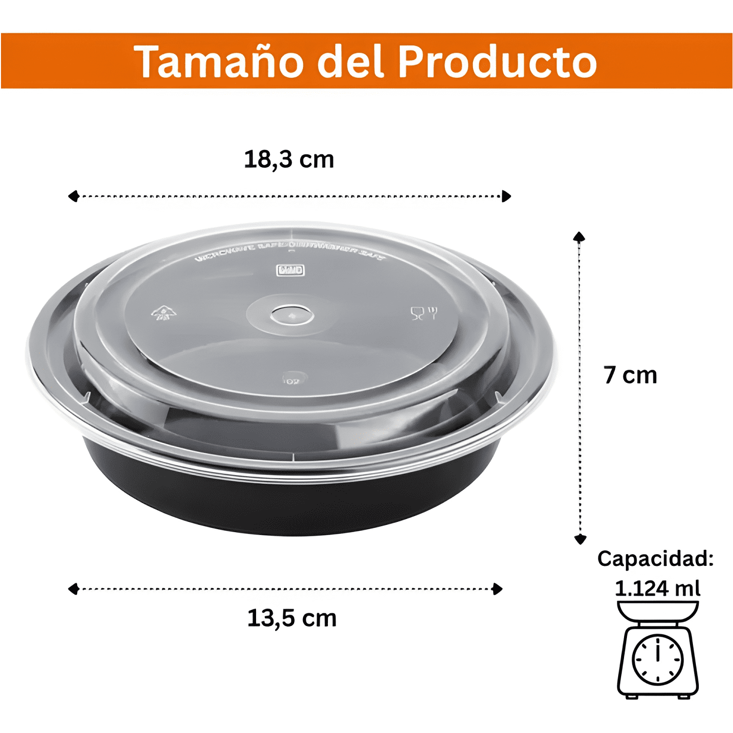 Frasco hermético contenedor plástico con tapa 10u-3