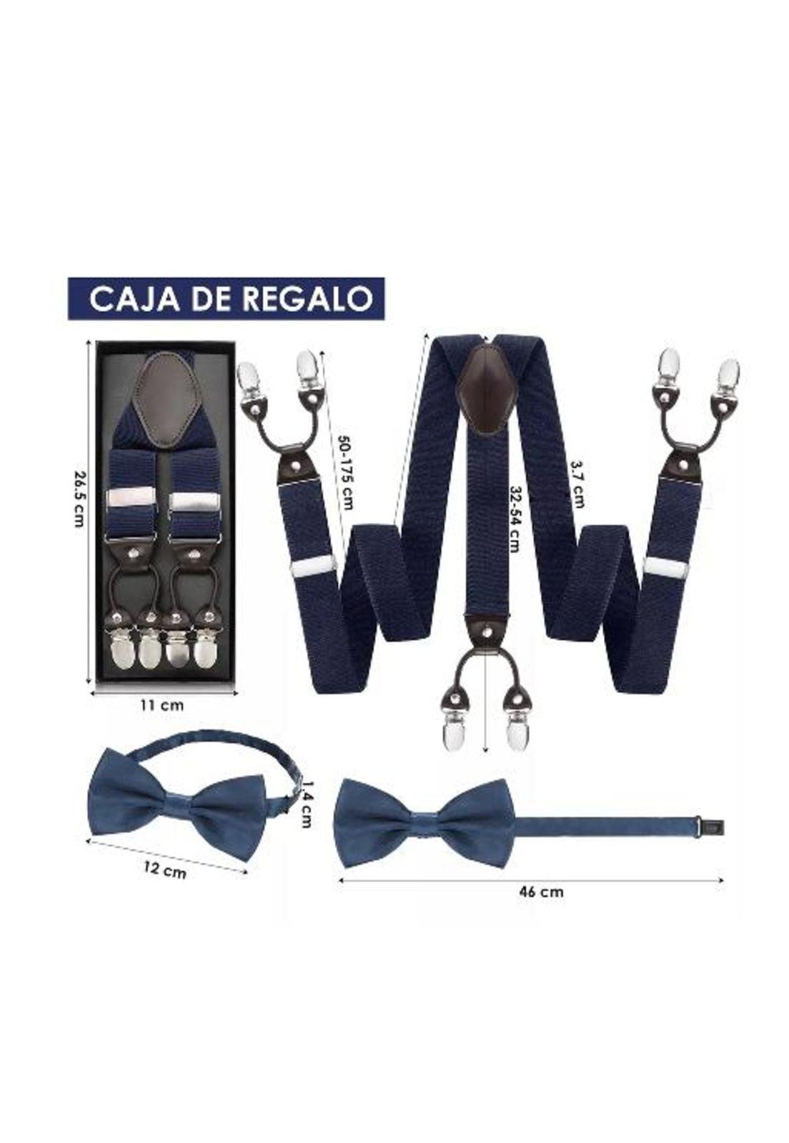 Suspensor humita en caja tirantes hombre ajustable elástico, azul marino-4