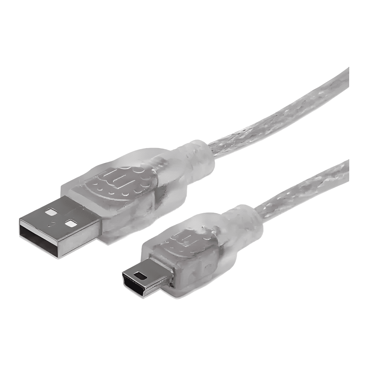 Cable USB a mini-usb manhattan 1.8m Plateado-3