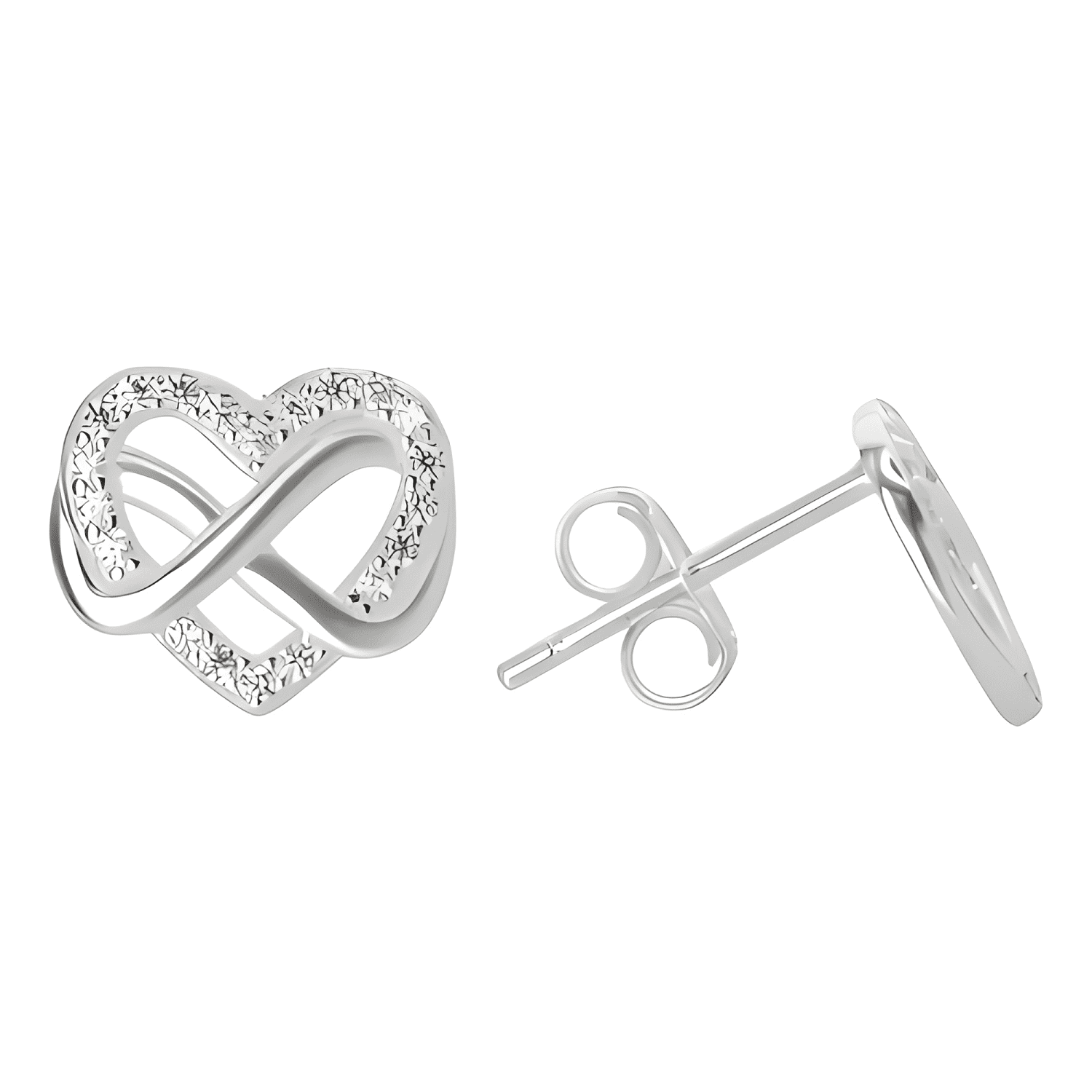 Aros Amor Infinito Plata Fina Regalo San Valentin Mujer-0