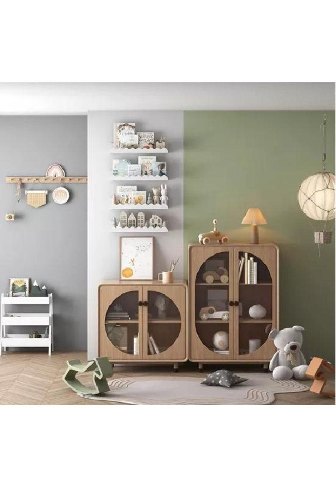 Repisas para Niños de Madera Set de 4 Color Blanco Infantil-4