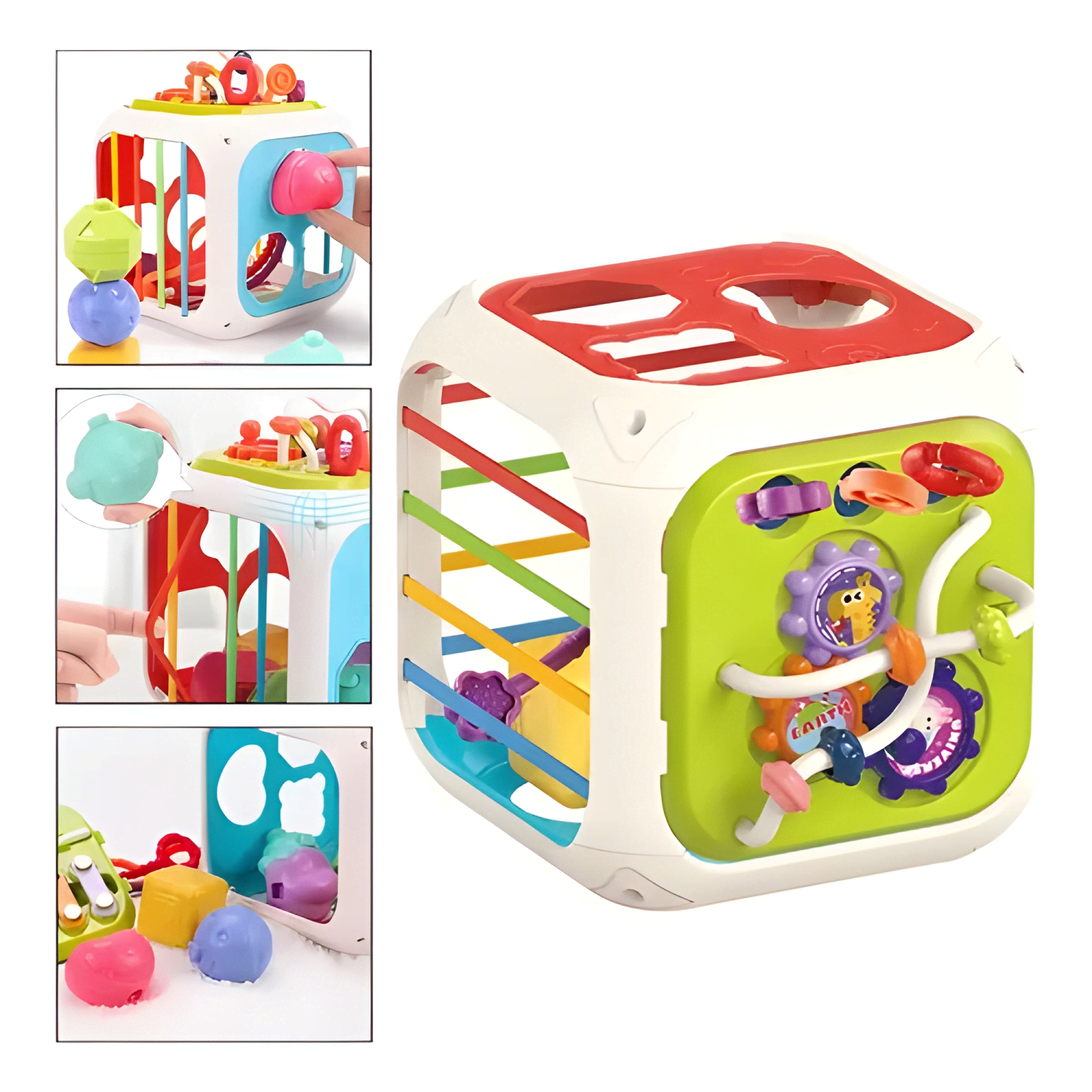 Juguete montessori educativo 7 en 1 cubo didáctico bebé #2-2