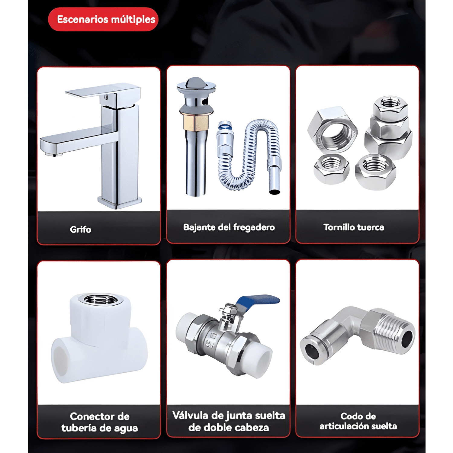 Llave francesa ajustable Cr-V Danmi antideslizante 8 pulg #2-1