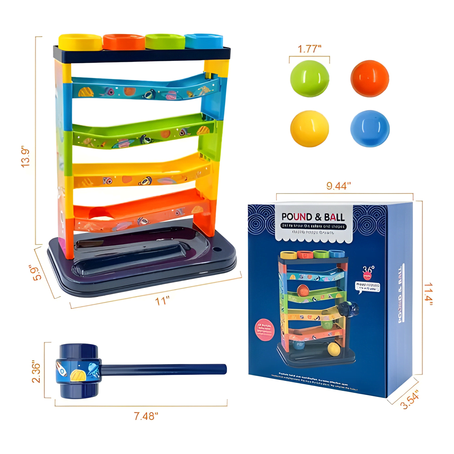 Juguete apilamiento pelotas juego montessori desarrollo bebe-2