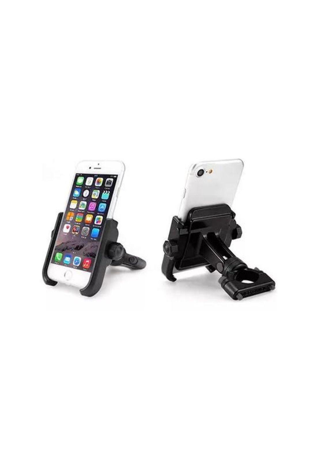 Soporte de manillar para bicicleta y moto, anti vibración ajustable, color negro-3