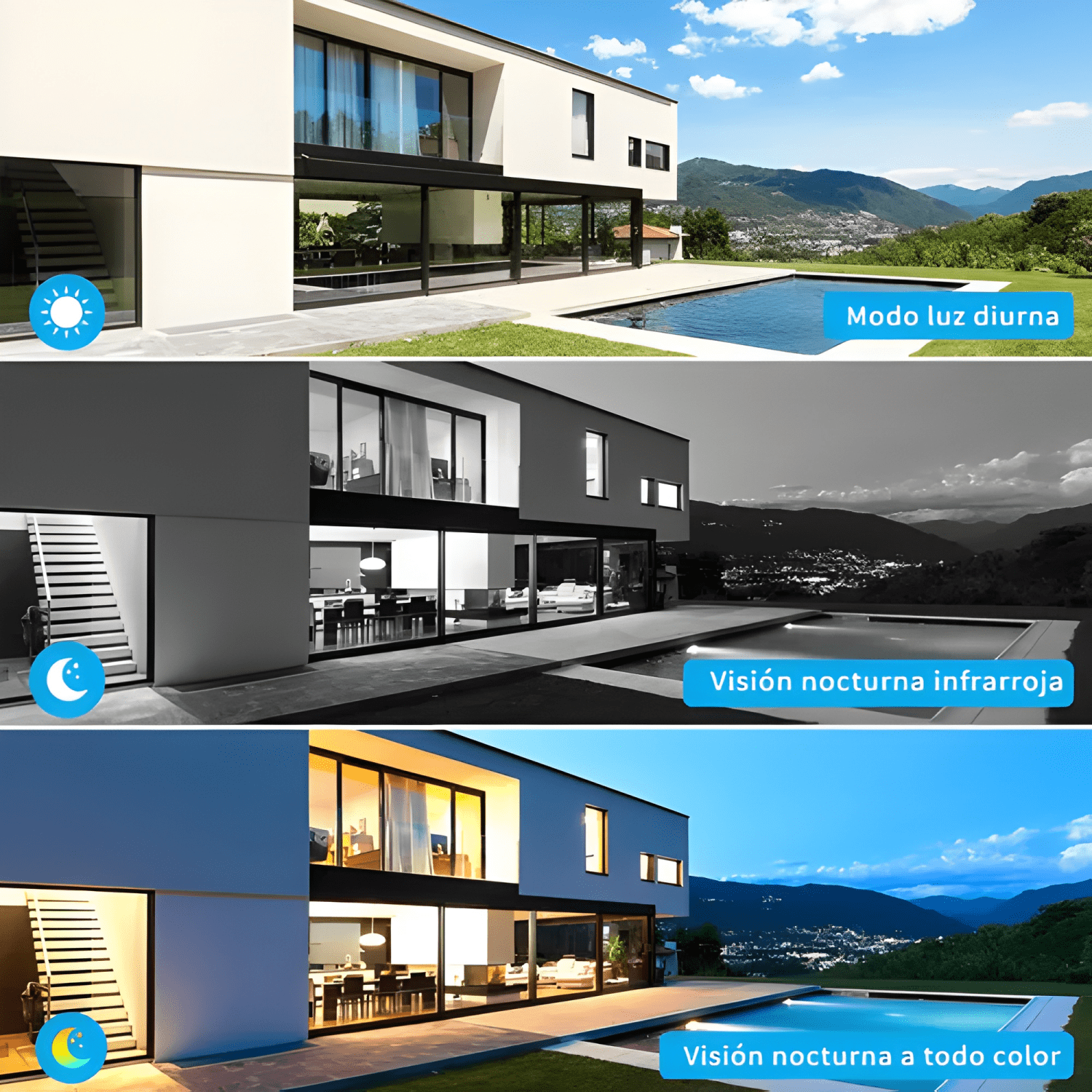 2nlf® Cámara de Seguridad Exterior Wifi Ip 360 Doble Lente-4