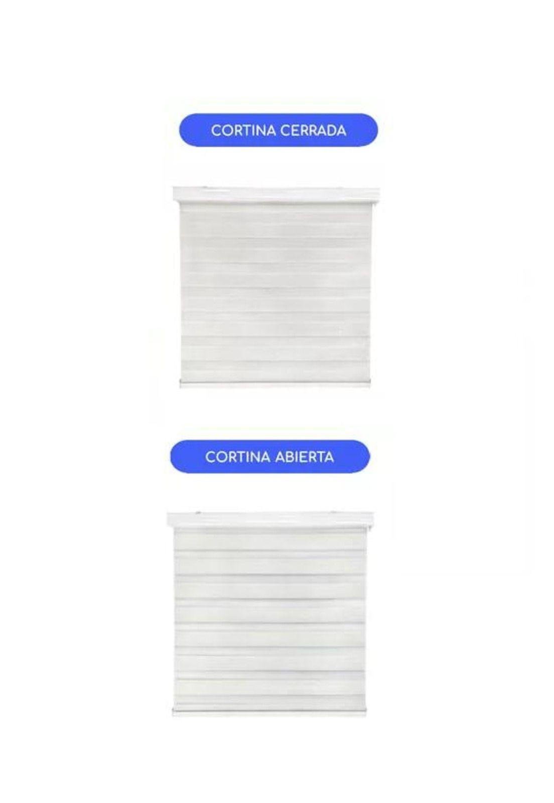 Cortina Roller Duo Zebra Día Noche 150x200cm Blanco Jaspeado-3