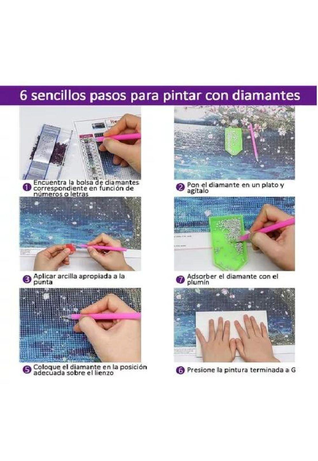 Kit de pintura diamante 5D por número, DIY decoración, 70x40 cm-3