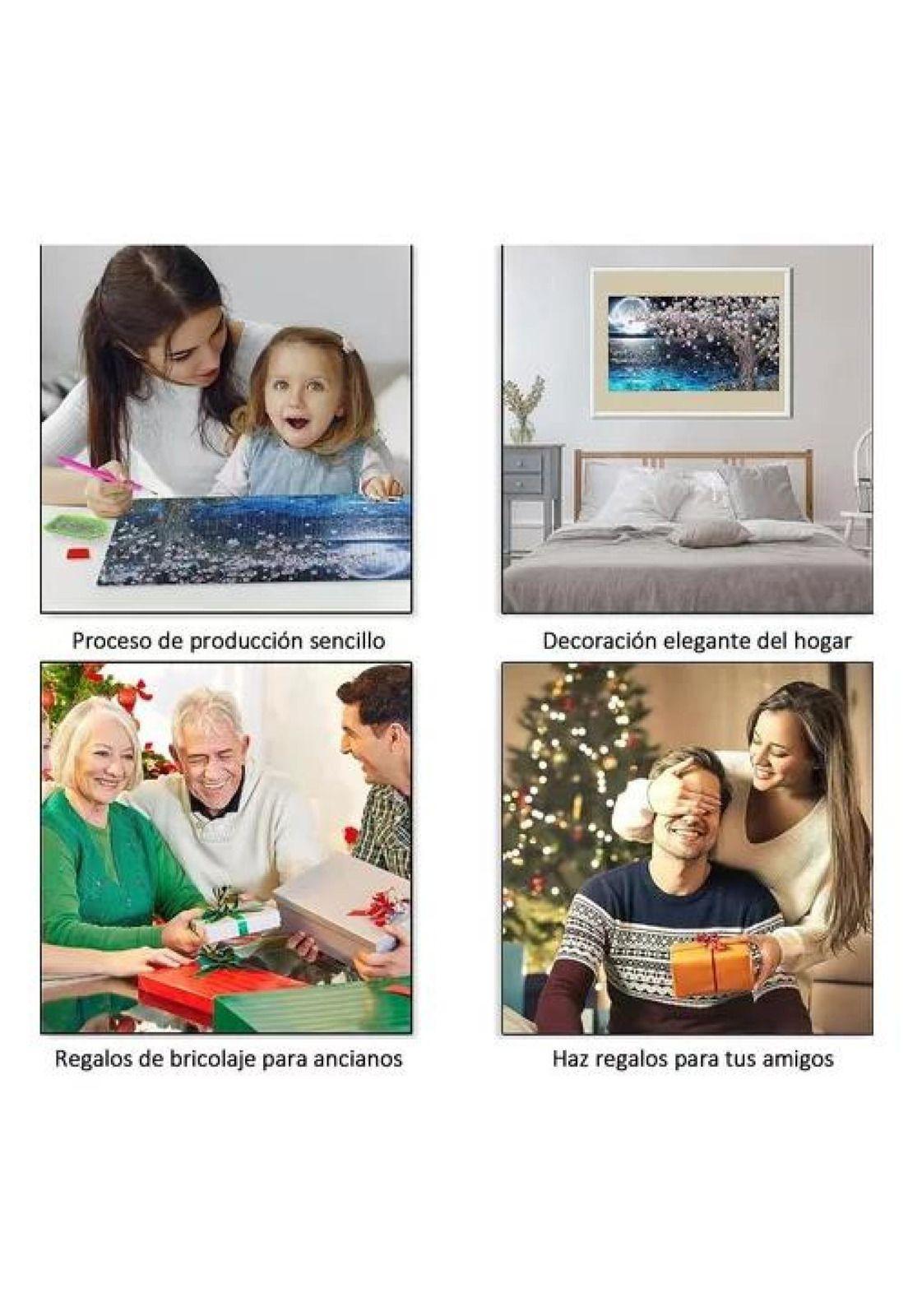 Kit de pintura diamante 5D por número, DIY decoración, 70x40 cm-4