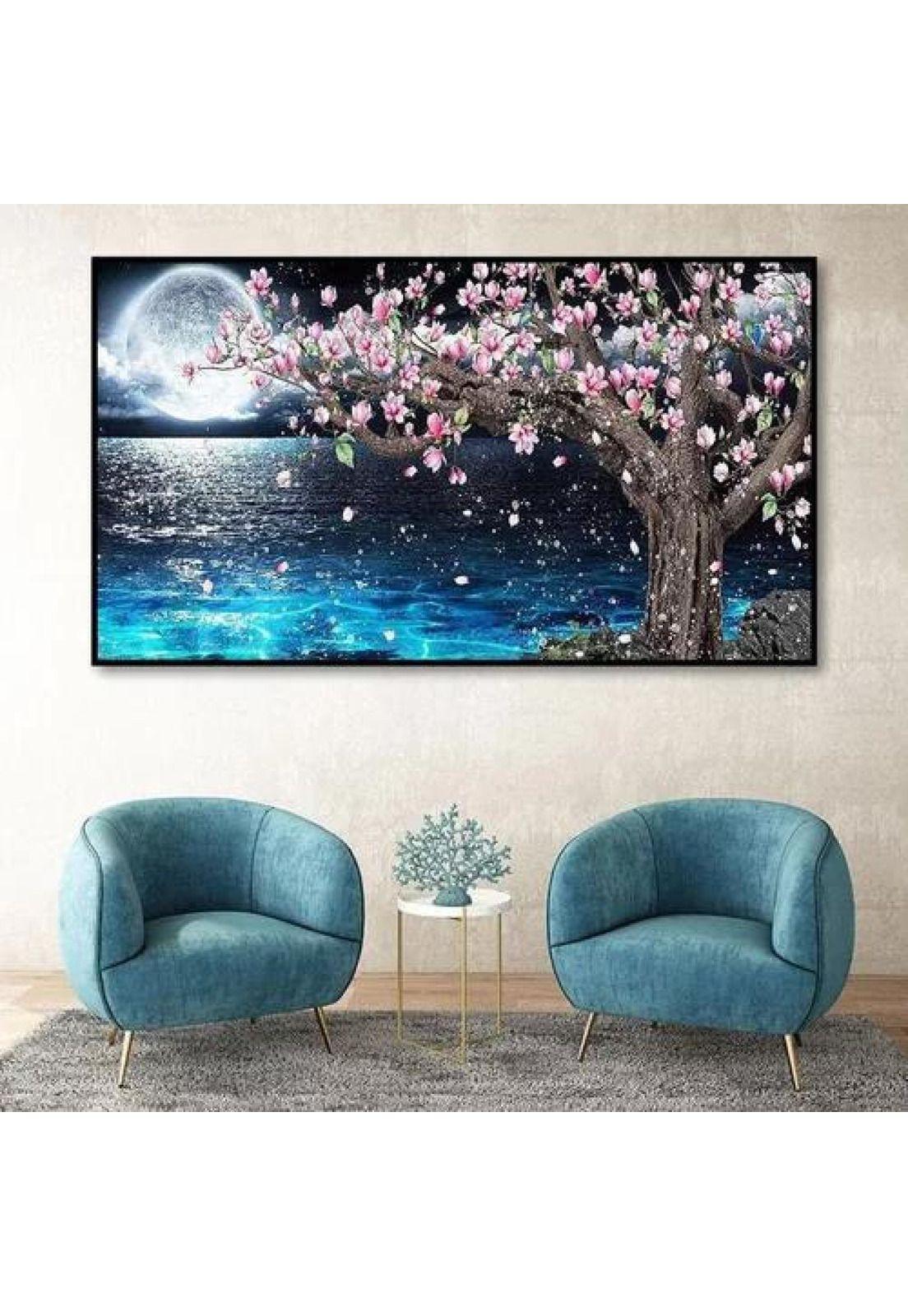 Kit de pintura diamante 5D por número, DIY decoración, 70x40 cm-5