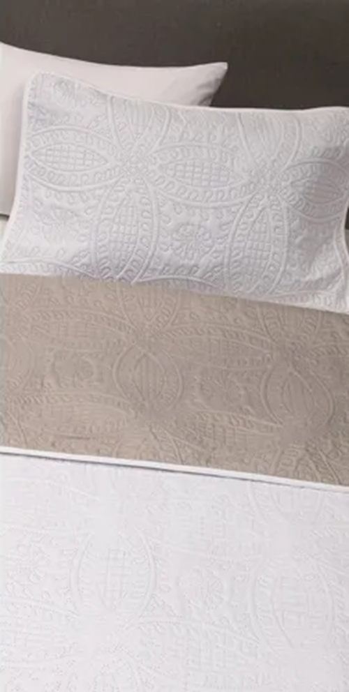 Cubrecama quilt reversible + fundas king/super king-1