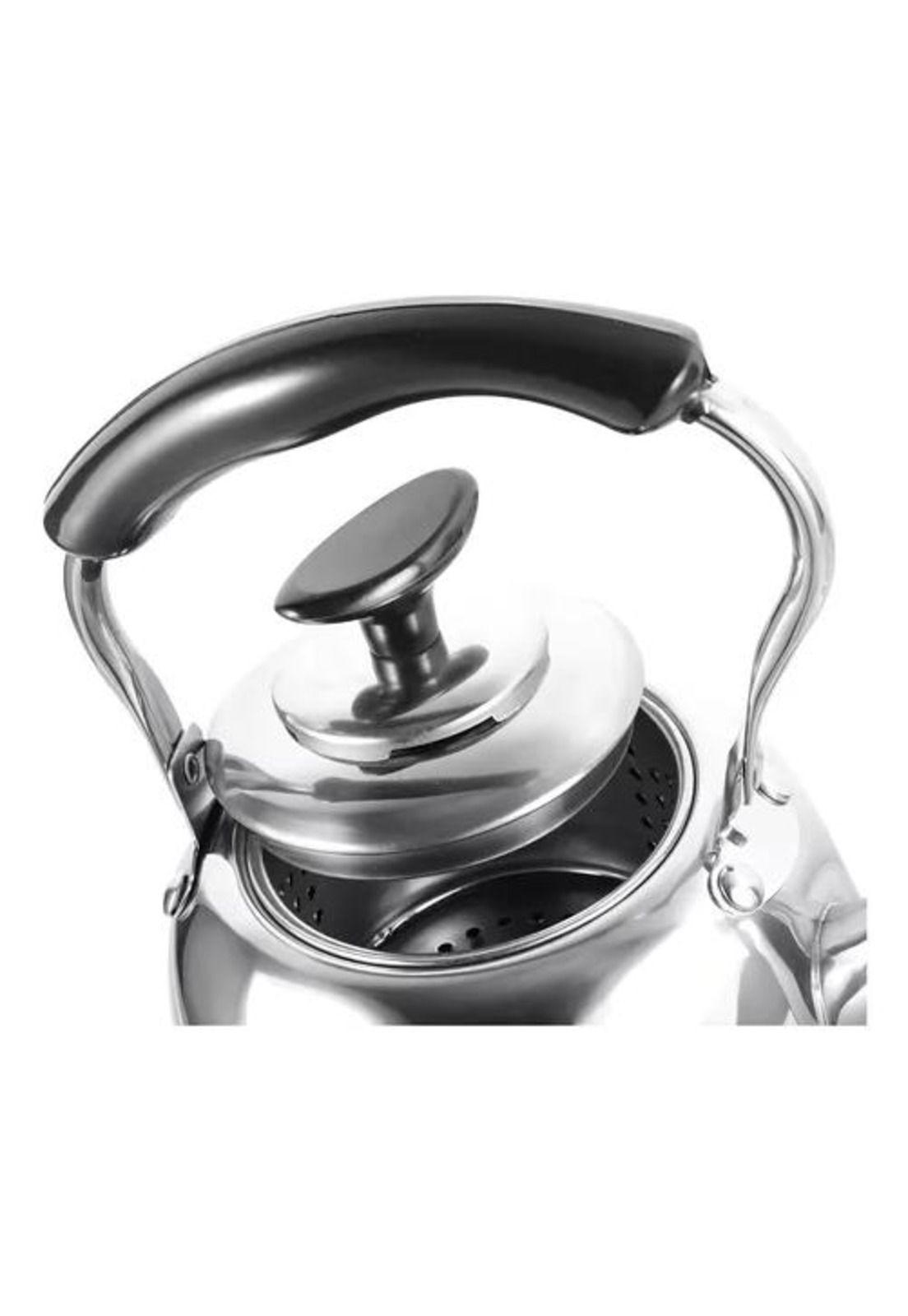 Hervidor de Acero Inoxidable - 1 Litro con Infusor, Color Plateado-3