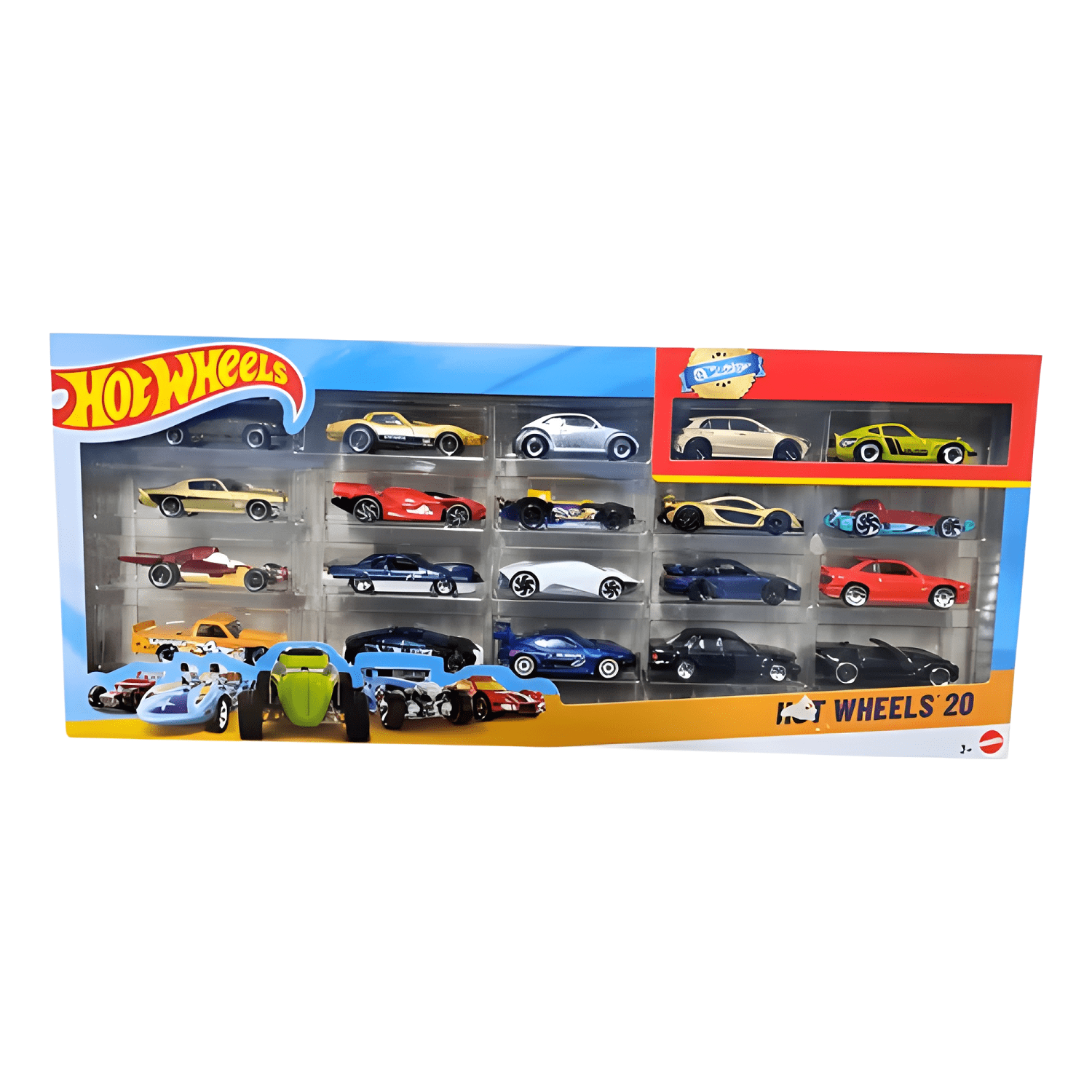 Pack 20 autos Hot Wheels coleccionables escala 1:64-0