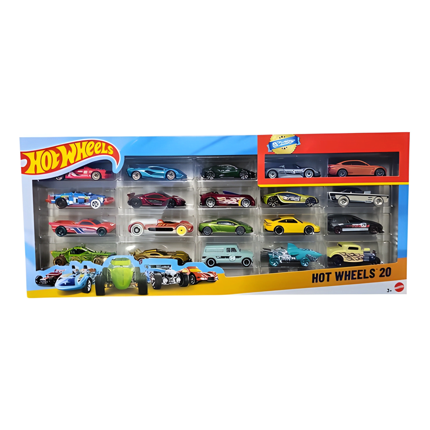 Pack 20 autos Hot Wheels coleccionables escala 1:64-2