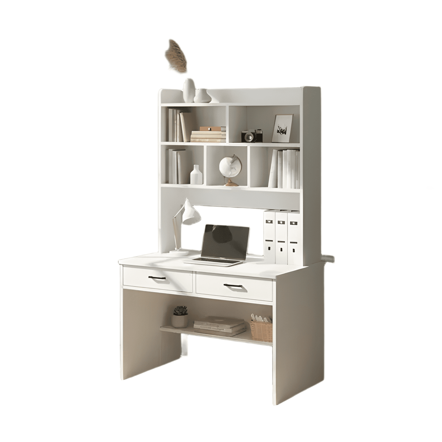 Escritorio con estanteria biblioteca 80*180 cm cajón oficina-0