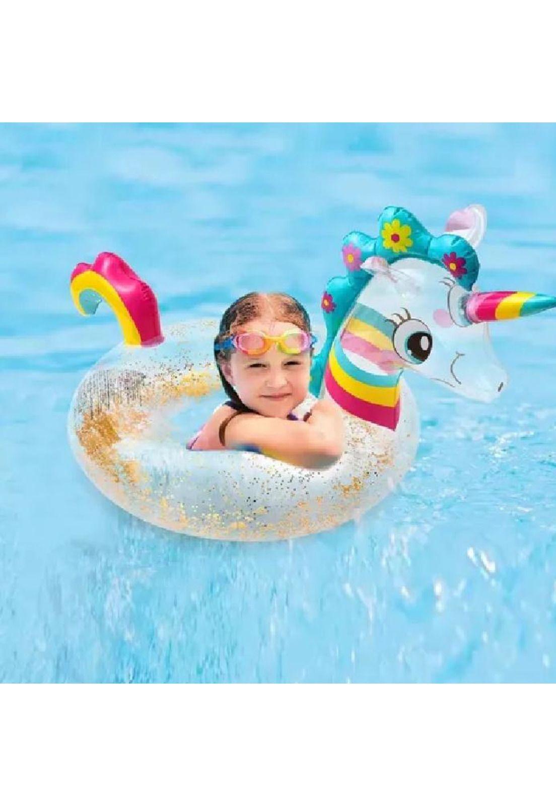 Flotador unicornio bebé inflable 60 cm multicolor-4