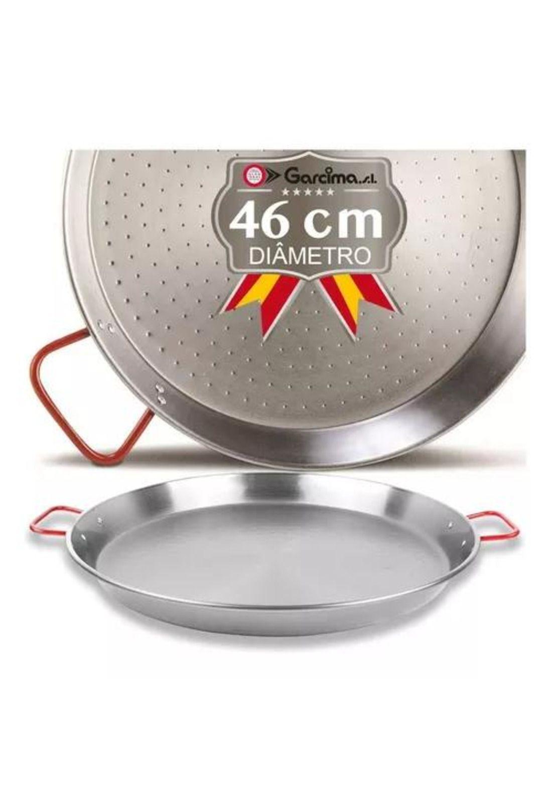 Paellera valenciana pulida  de 46 cm, 12 porciones Color Gris-6