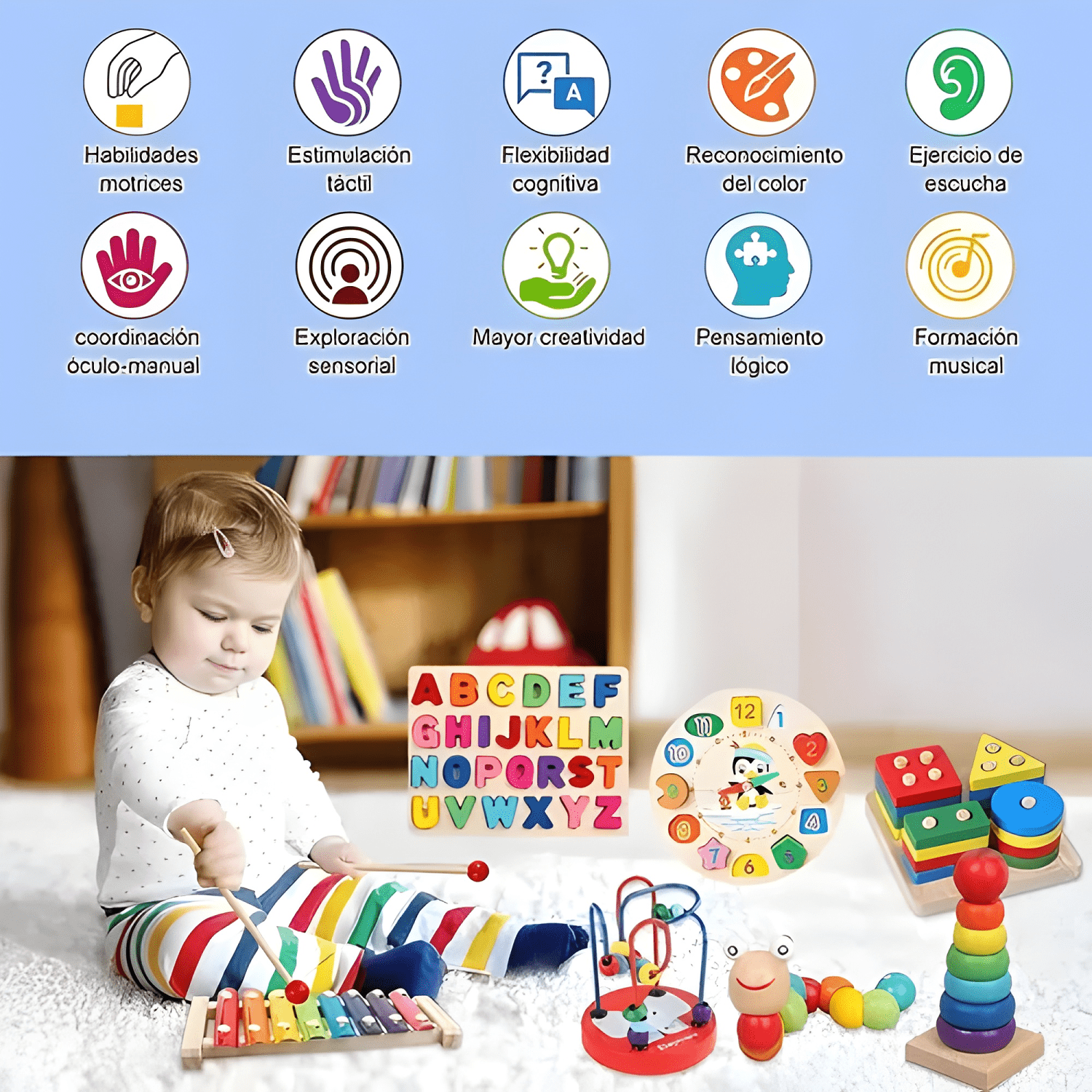 Juguetes de estimulación temprana para niños 9 pcs #13-2