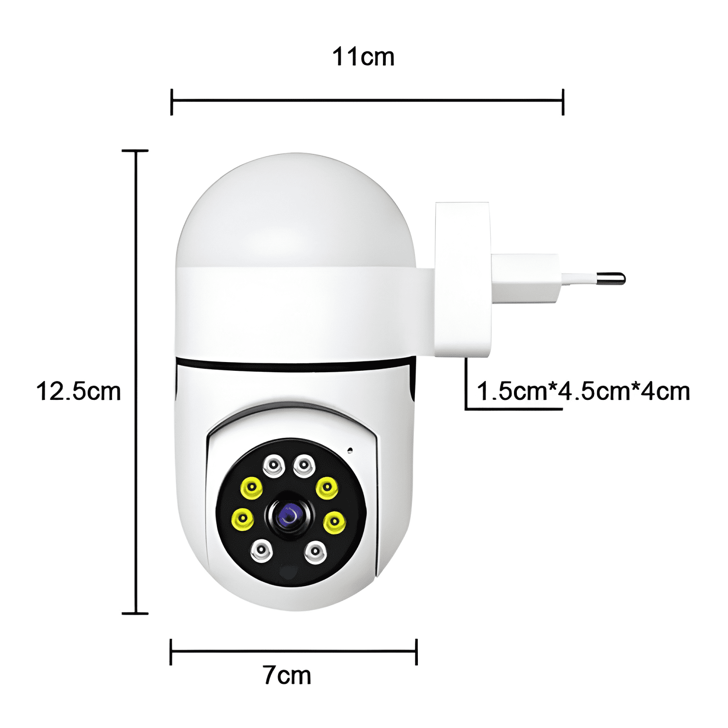 Cámara Wifi Ip Movimiento Alarma Exterior Anti Agua Blanco-3