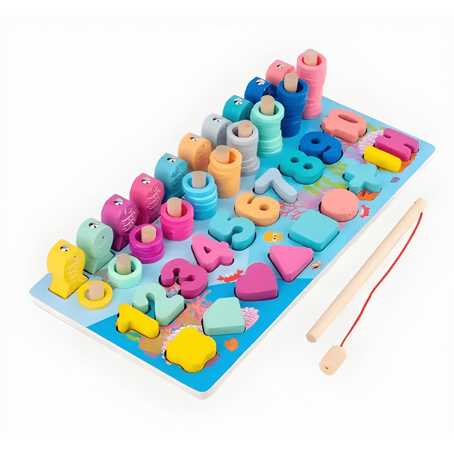 Juguete tabla de pesca educativo para niños juego didáctico-2