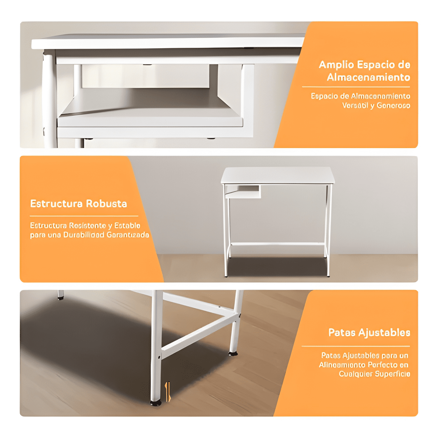 Escritorio pequeño de madera con repisa para oficina-2