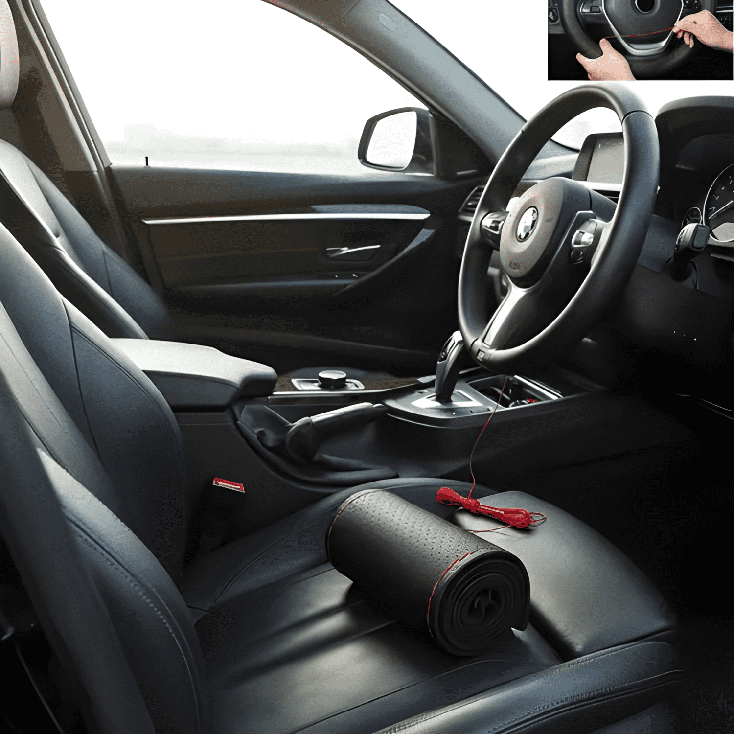Funda Cubre Volante Cosido Antirresbalante para Auto-3