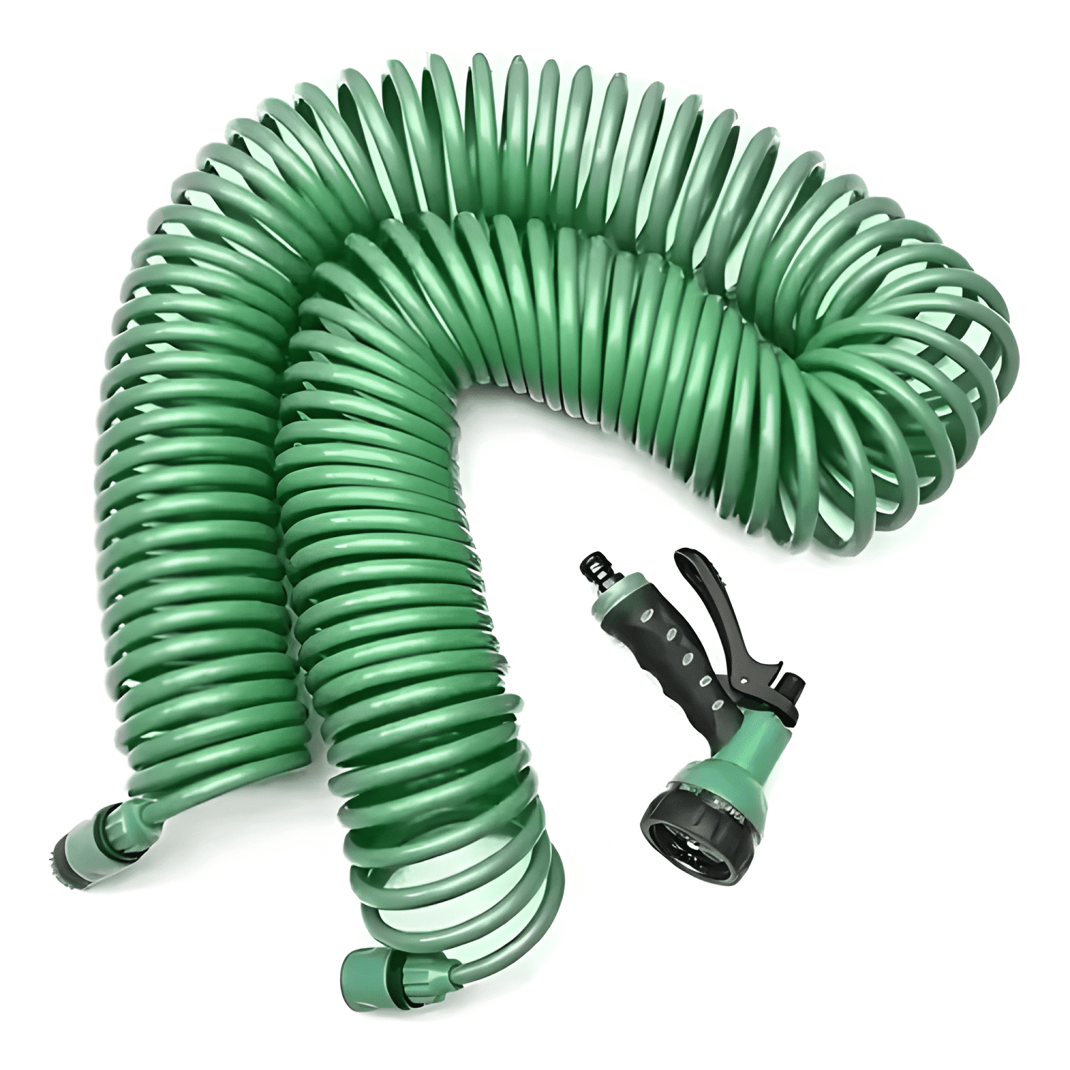 Manguera 30 mts espiral expandible casa jardin Verde-1
