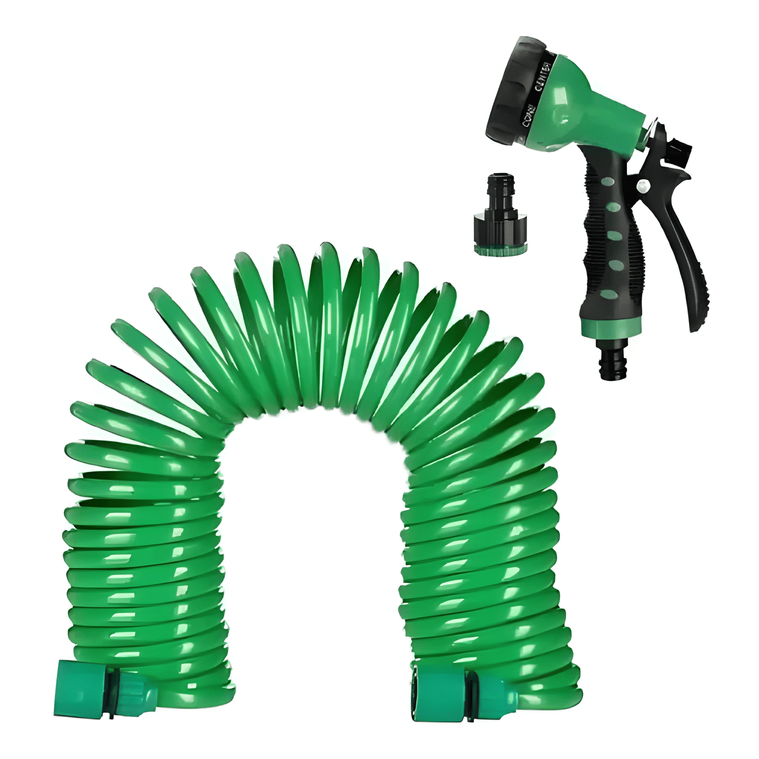 Manguera 30 mts espiral expandible casa jardin Verde-2