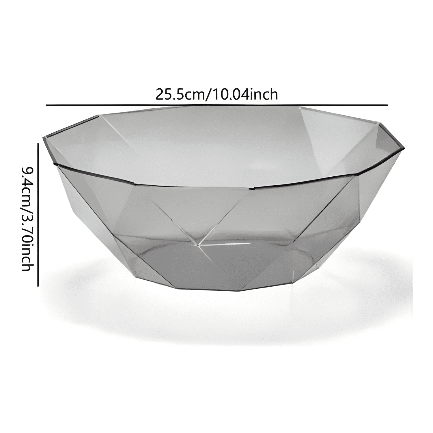 Ensaladera bowl acrilico menaje 25cm Transparente-4