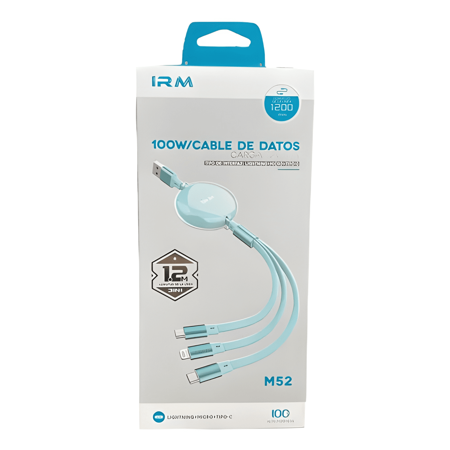 Cable retráctil 3en1 carga rápida tipoc micro lightning #2-3
