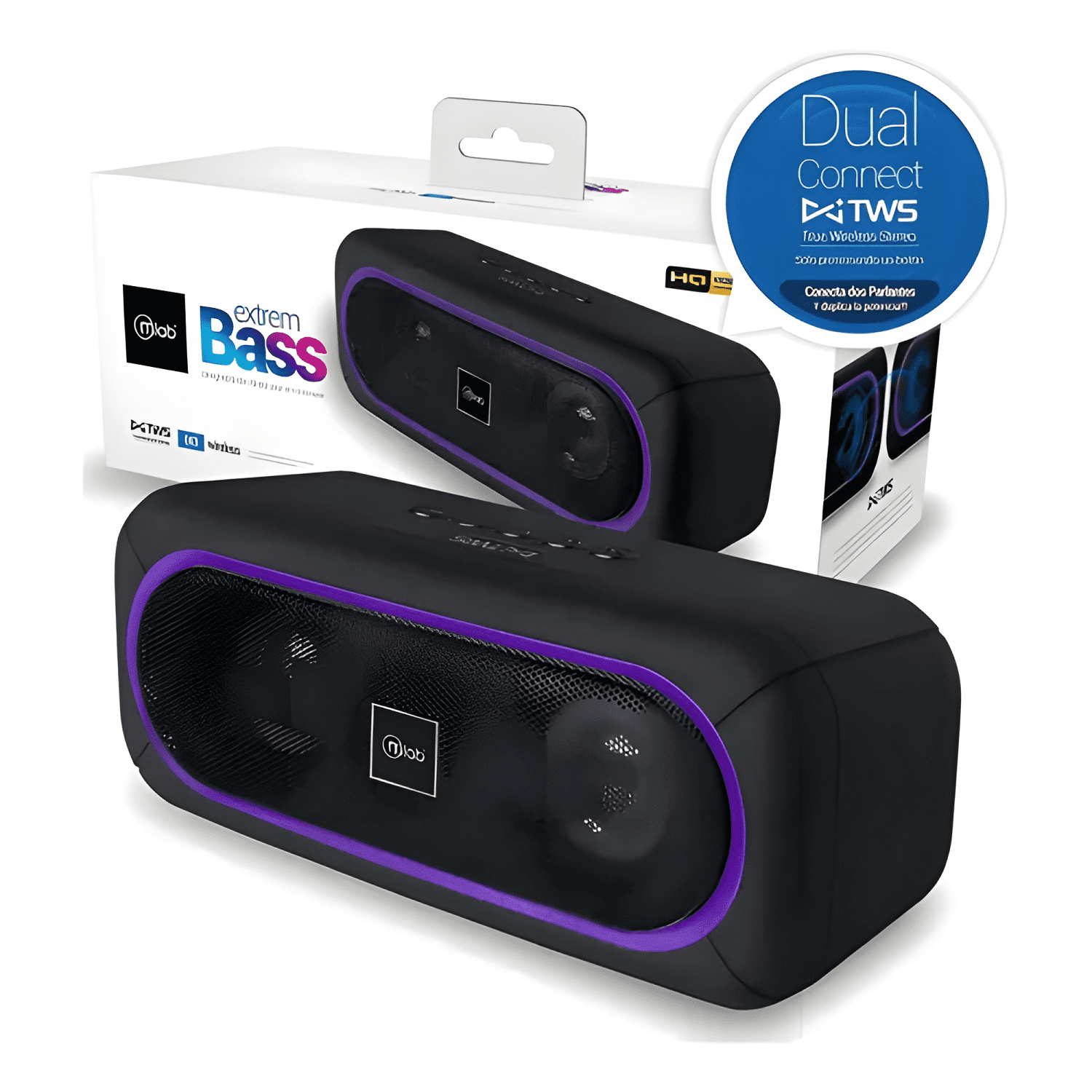 Parlante bluetooth extrem bass tws 8907 Negro #1-4