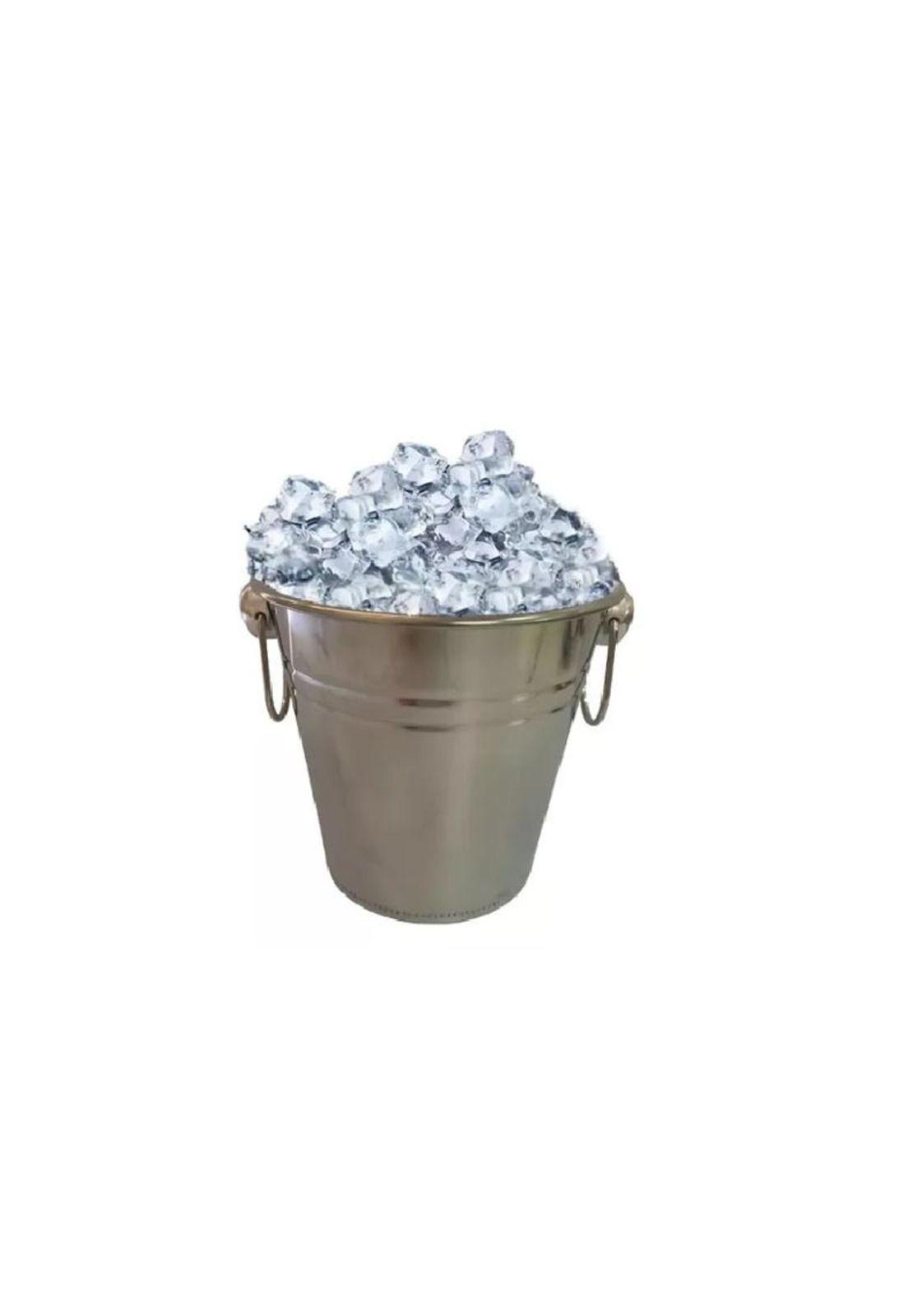 Cubetas de Hielo Hielera con Asas Acero Inoxidable 22cm Plata-3
