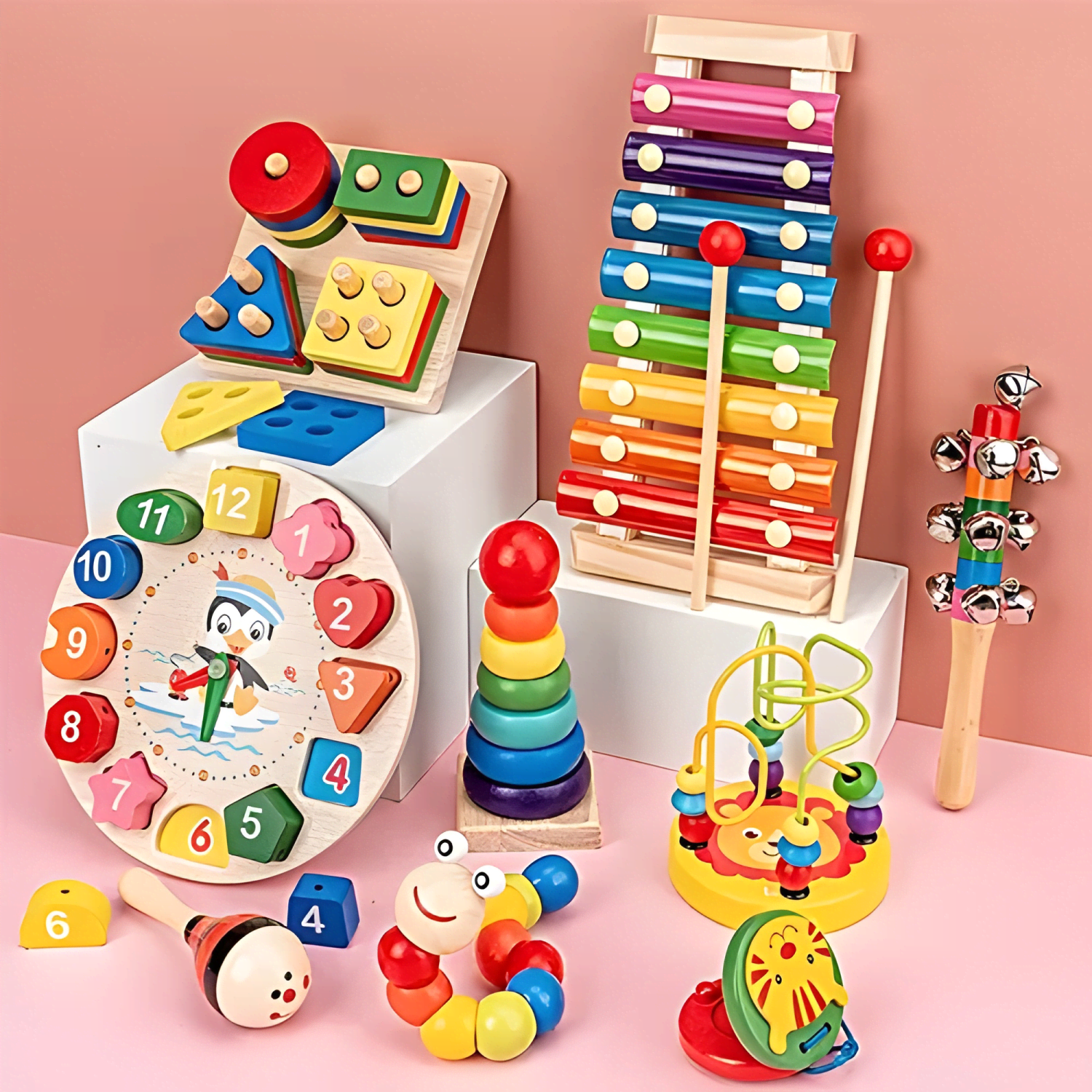Juguetes de estimulación temprana para niños 9 pcs #15-4