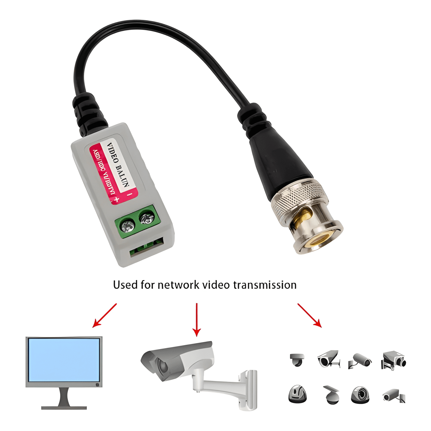 12 Pares Balun Pasivo de Video 202a Hdtvi/cvi/ahd/cvbs-2