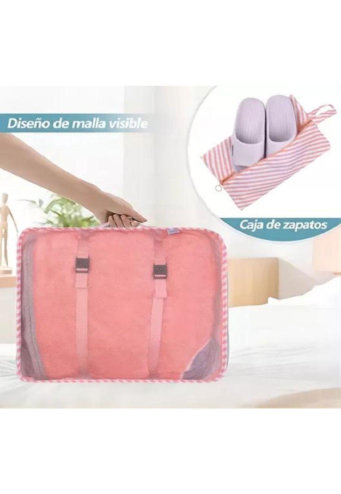 Bolsas de Viaje 8 en 1 - Organizadoras para Maleta - Color Blanco-5