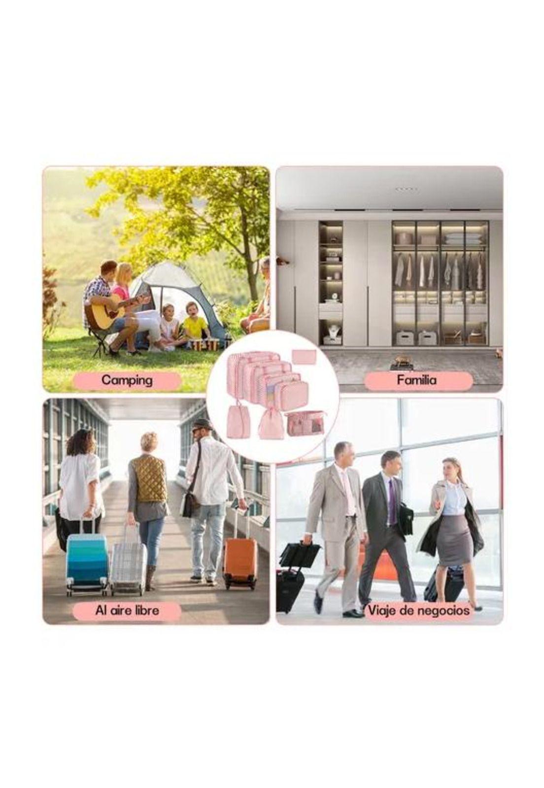Bolsas de Viaje 8 en 1 - Organizadoras para Maleta - Color Blanco-7