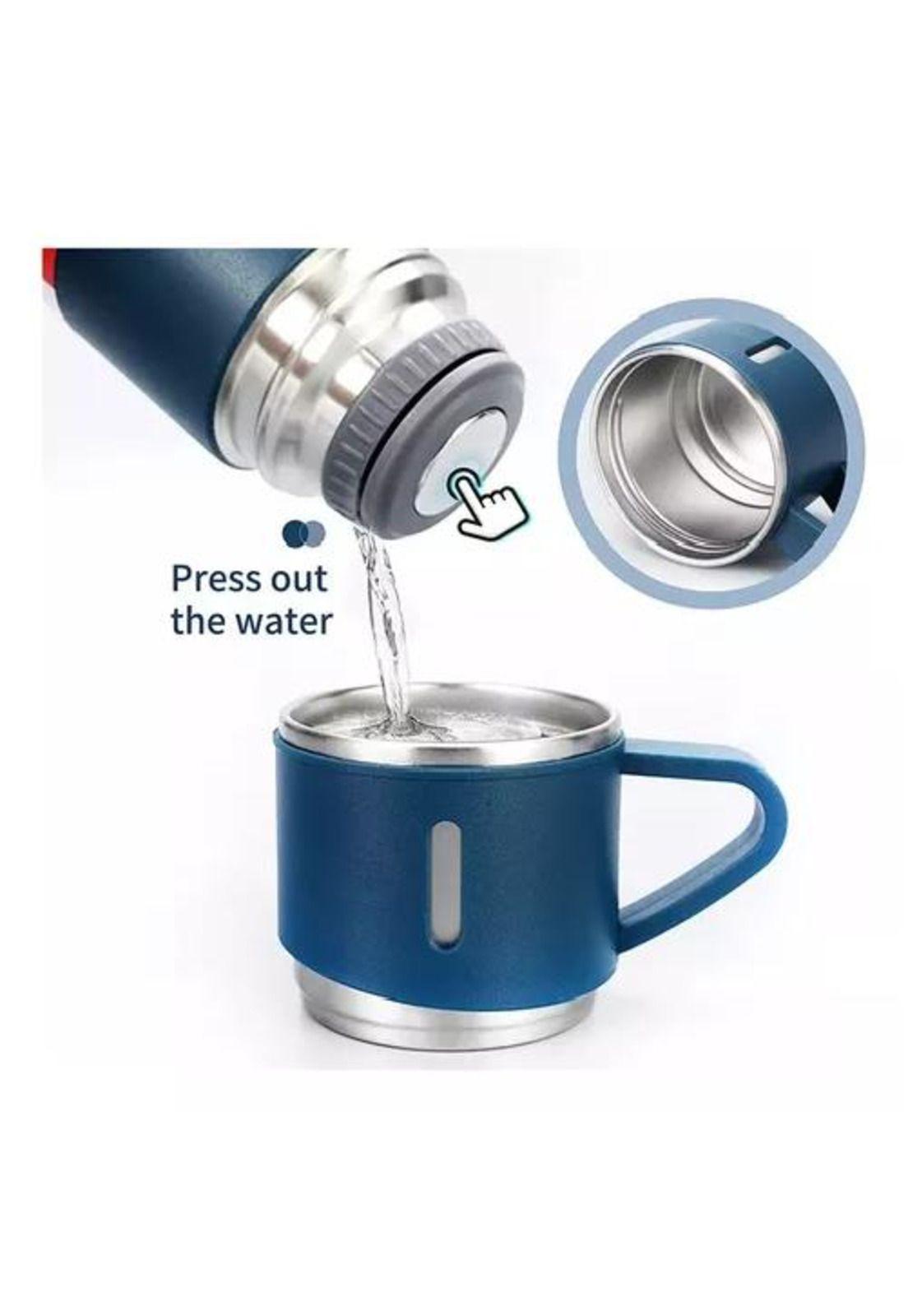 Vaso Termo de Acero Inoxidable - Con Tazas + Bolsa de Regalo-6