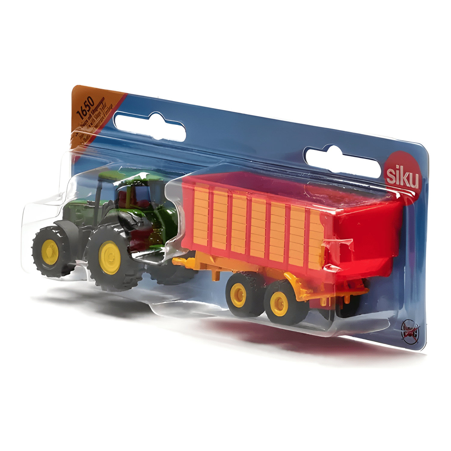 Tractor Claas escala 1:87 con remolque-1