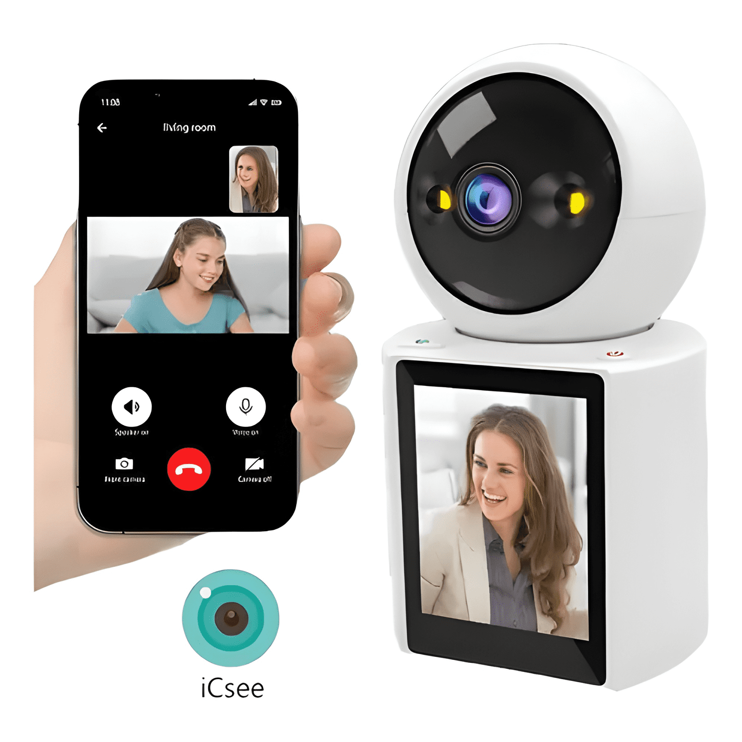Cámara Icsee Hd 1080p Ptz Wifi para Vigilancia Interior-2