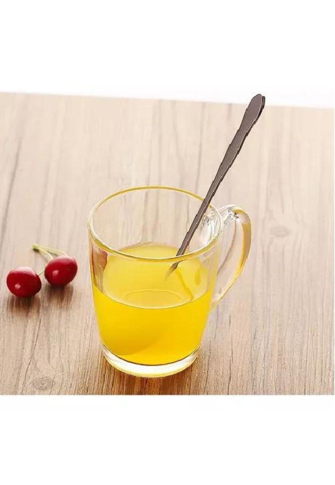 Set de 6 Tazas para Café con Leche - Té, Capuchino, Vidrio 250 ml, Color Blanco-4