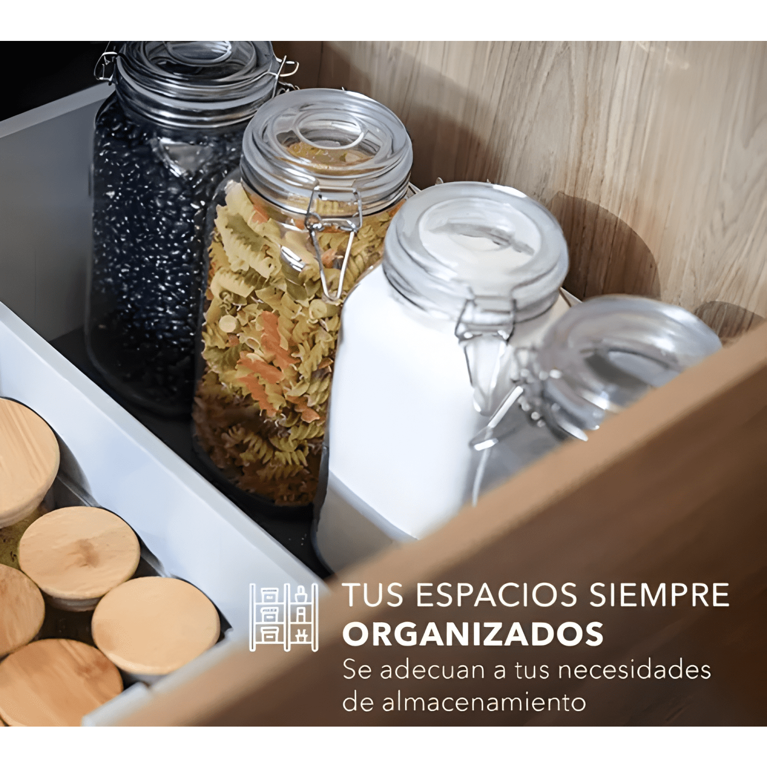 Frasco tarro canister vidrio hermético 2000 ml con tapa-2